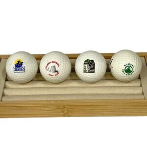 Lot of 4 Collectible Logo Golf Balls Golf Or Clubs Course Spalding Tour 432
